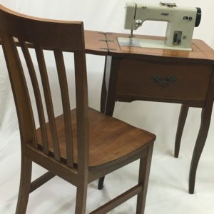 Antique Chair & Sewing Machine Desk