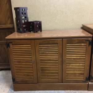 Wooded Entertainment Center & Cabinet