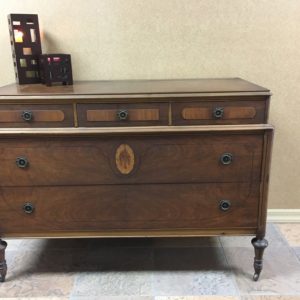 Antique Dresser With Beautiful Inlay Design